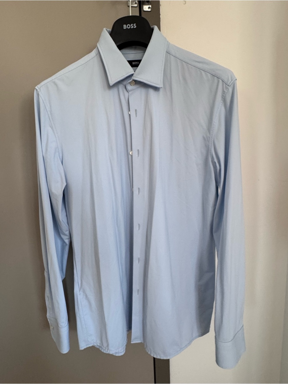 Hugo Boss Light Blue Men's Performance Dress Shirt
